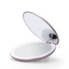 Picture of Fancii LED Lighted Travel Makeup Mirror, Rechargeable with 10x/1x Magnifying & 3 Light Settings - Compact, Portable, Large 5” Wide Hand Mirror for Handbag and Purses (Rose Gold)