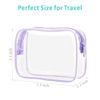 Picture of F-color TSA Approved Toiletry Bag - 3 Pack Clear Toiletry Bags Clear Makeup Cosmetic Bags for Women Men, Quart Size Travel Bag, Carry on Airport Airline Compliant Bag, Macaron Purple