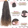 Picture of Beverlee 18 Inch Boho Box Braids 8 Packs Goddess Box Braids Bohemian Box Braids Crochet Hair Crochet Box Braids with Curly Ends Pre-looped Synthetic Crochet Hair for Black Women