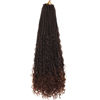 Picture of Beverlee 24 Inch 8 Packs Boho Box Braids Goddess Box Braids Crochet Hair Bohemian Hippie Braids Braiding Hair Box Braids with Curly Ends Messy Pre-looped Synthetic Crochet Hair for Black Women T30#