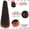 Picture of Beverlee 24 Inch 8 Packs Boho Box Braids Goddess Box Braids Crochet Hair Bohemian Hippie Braids Braiding Hair Box Braids with Curly Ends Messy Pre-looped Synthetic Crochet Hair for Black Women T30#