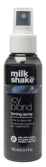 Picture of milk_shake Icy Blond Toning Spray - Blonde Hair Black Pigment Spray | Counteracts Brass Deposits Ash| Strengthens and Hydrates | 3.4 fl oz (100 ml)