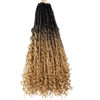 Picture of Beverlee 18 Inch 8 Packs Boho Box Braids Goddess Box Braids Crochet Hair Bohemian Hippie Braids Braiding Hair Box Braids with Curly Ends Messy Pre-looped Synthetic Crochet Hair for Black Women