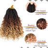 Picture of Beverlee Goddess Box Braids Crochet Hair 10 Inch Crochet Boho Box Braids Crochet Braids 8 Packs Bohemian box braids Box Braids with Curly Ends Messy Pre-looped Synthetic Crochet Hair for Women 53#