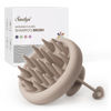Picture of Sndyi Silicone Scalp Massager Shampoo Brush, Hair Scrubber with Soft Silicone Bristles, Scalp Scrubber/Exfoliator for Dandruff Removal, Wet Dry Scalp Brush for Hair Growth & Scalp Care, Khaki
