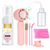 Picture of Eyelash Extension Cleanser Lash Mousse Lash Shampoo for Extensions, USB Mini Portable Fan Rechargeable Electric Handheld Air Conditioning (lash kit-handheld fan)