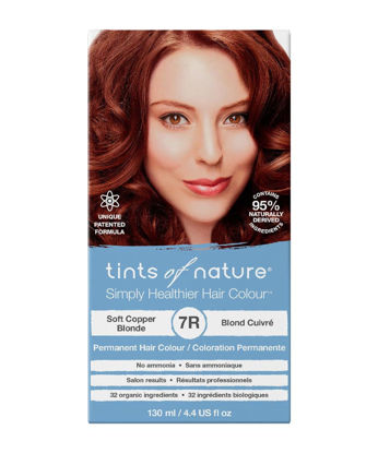 Picture of Tints of Nature 7R Soft Copper Blonde Permanent Hair Dye, Nourishes Hair and Covers Greys, Ammonia-Free, 130ml