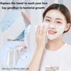 Picture of Disposable Face Towel 100 Count for Washing Soft Cotton Dry Wipes Facial Cloths Towelettes for Washing and Drying, Facial Tissue for Cleansing, Skincare and Makeup Remover