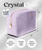 Picture of Embla Clear Cosmetic Bag Makeup Case, Clear Zipper Make Up Pouch and Toiletry Travel Tote, Cute Skincare Pouches for Women Girls, Preppy Purse Cosmetic Organizer, Large Makeup Bags, Lilac