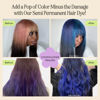 Picture of INH Semi Permanent Hair Color | Color Depositing Conditioner | Dark Blue Hair Dye | No Bleach No Peroxide Temporary Royal Sapphire Tint for Women, Men | Vegan, Sulfate & Ammonia Free, Ready to Use 6oz
