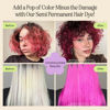 Picture of INH Semi Permanent Hair Color | Color Depositing Conditioner | Pink Hair Dye | No Bleach, No Peroxide Temporary Flamingo Topaz Tint for Women, Men | Vegan, Ammonia Free, Sulfate Free, Ready to Use 6oz