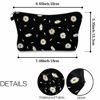 Picture of Cute Travel Makeup Bag Cosmetic Bag Small Pouch Gift for Women (Daisy Black)