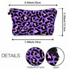 Picture of Cute Travel Makeup Bag Cosmetic Bag Small Pouch Gift for Women (Cheetah Print Purple)