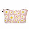 Picture of Cute Travel Makeup Bag Cosmetic Bag Small Pouch Gift for Women (Daisy Pink)