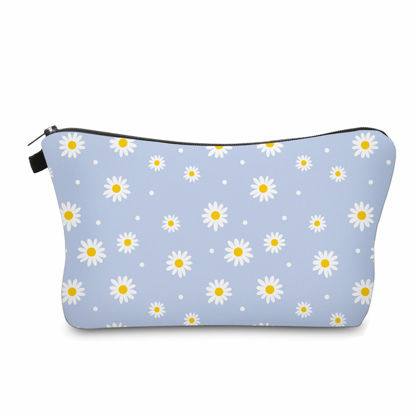 Picture of Cute Travel Makeup Bag Cosmetic Bag Small Pouch Gift for Women (Daisy 1)