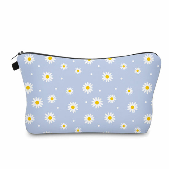 Picture of Cute Travel Makeup Bag Cosmetic Bag Small Pouch Gift for Women (Daisy 1)