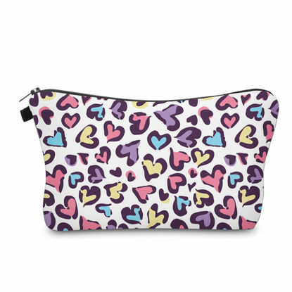 Picture of Cute Travel Makeup Bag Cosmetic Bag Small Pouch Gift for Women (Heart)