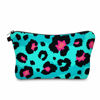 Picture of Cute Travel Makeup Bag Cosmetic Bag Small Pouch Gift for Women (Big Leopard Jade Green)