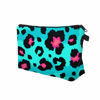 Picture of Cute Travel Makeup Bag Cosmetic Bag Small Pouch Gift for Women (Big Leopard Jade Green)