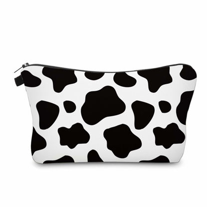 Picture of Cute Travel Makeup Bag Cosmetic Bag Small Pouch Gift for Women (Cow Print)