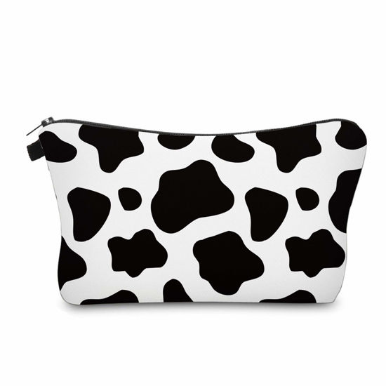 Picture of Cute Travel Makeup Bag Cosmetic Bag Small Pouch Gift for Women (Cow Print)