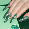 Picture of RARJSM Glitter Gel Polish, Olive Green Nail Polish Sparkly Shiny Gel Nail Art UV LED Lamp Need Nail Gel for Manicure DIY and Nail Salon 7.5ML
