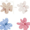 Picture of Flower Hair Clips 6 PCS Flower Claw Clips Daisy Clips for Women Matte Large Claw Clips Strong Hold Jaw Clamps Hair Accessories for Thick Hair 6 Colors