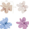 Picture of Flower Hair Clips 6 PCS Flower Claw Clips Daisy Clips for Women Matte Large Claw Clips Strong Hold Jaw Clamps Hair Accessories for Thick Hair 6 Colors