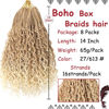 Picture of Beverlee Boho Box Braids 8 Packs Goddess Box Braids 14 Inch Bohemian Box Braids Crochet Hair Crochet Box Braids with Curly Ends Pre-looped Synthetic Crochet Hair for Black Women 128 Strands 27/613#