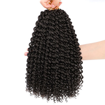 Picture of Dansama 6 Packs Passion Twist Hair Water Wave Braiding Hair for Butterfly Style Crochet Braids Bohemian Hair Extensions (12inch, #4, Economy Pack)