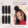 Picture of Dansama 6 Packs Passion Twist Hair Water Wave Braiding Hair for Butterfly Style Crochet Braids Bohemian Hair Extensions (12inch, #4, Economy Pack)