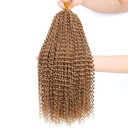 Picture of Dansama 7 Packs Passion Twist Hair Water Wave Braiding Hair for Butterfly Style Crochet Braids Bohemian Hair Extensions (24inch (Pack of 7), #27)