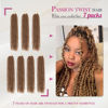 Picture of Dansama 7 Packs Passion Twist Hair Water Wave Braiding Hair for Butterfly Style Crochet Braids Bohemian Hair Extensions (24inch (Pack of 7), #27)