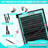 Picture of Lash Clusters Kit 320Pcs,60D DIY Individual Lashes Extension Kit,Lash Bond And Seal,Lash Remover For Eyelashes Extensions,Lash Applicator Tool For False Eyelash Cluster Kit At Home(D-Mix10-16mm)