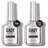 Picture of GAOY Gel Top Coat and Peel Off Base Coat Set, 16ml 2 Pcs Clear No Wipe Finish and Peelable Foundation Combination for UV Light Gel Nail Polish