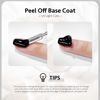 Picture of GAOY Gel Top Coat and Peel Off Base Coat Set, 16ml 2 Pcs Clear No Wipe Finish and Peelable Foundation Combination for UV Light Gel Nail Polish