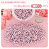 Picture of 3000PCS SS16/4mm Crystal Rhinestones (Light Pink), Bedazzling Flatback Glass Rhinestones for Crafting DIY Nail Art Makeup Decoration, Gems Diomand Charms for Tumbler Shoes Clothing Mug