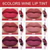 Picture of evpct Wine Bottle Lip Tint Stain 6 Colors Set Rose Red Chestnut Nude Brown Dark Plum Purple Matte Long Lasting 24 Hour Liquid Lipstick Set for Women labiales mate 24 horas originales labiales magicos