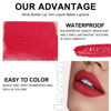 Picture of evpct Wine Bottle Lip Tint Stain 6 Colors Set Rose Red Chestnut Nude Brown Dark Plum Purple Matte Long Lasting 24 Hour Liquid Lipstick Set for Women labiales mate 24 horas originales labiales magicos