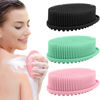Picture of 3 Pack Silicone Body Scrubber, Exfoliating Body Scrubber, Soft Silicone Loofah, Body Scrubber Fit for Sensitive and All Kinds of Skin, Rapid Foaming, Clean and Sanitary