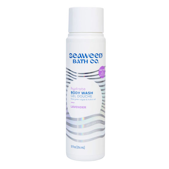 Picture of Seaweed Bath Co. Hydrate Body Wash, Lavender Scent, 12 Ounce, Shower Gel for Men & Women, Vegan, Paraben Free, Sulfate Free, Cruelty Free