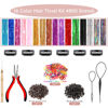Picture of 48 Inch Glitter Hair Tinsel Extensions Kit (16 Colors, 4800 Strands) With Tools - Heat Resistant Fairy Hair Accessories for Women, Girls, Kids