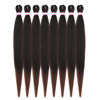Picture of Pre Stretched Braiding Hair 8 Packs 36 Inch Natural Black to Brown Color Long Pre-stretched Hair for Braiding Twist Braids Itch Free Hot Water Setting Yaki Straight Synthetic Hair Extensions (#1B/30)