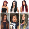 Picture of Pre Stretched Braiding Hair 8 Packs 36 Inch Natural Black to Brown Color Long Pre-stretched Hair for Braiding Twist Braids Itch Free Hot Water Setting Yaki Straight Synthetic Hair Extensions (#1B/30)