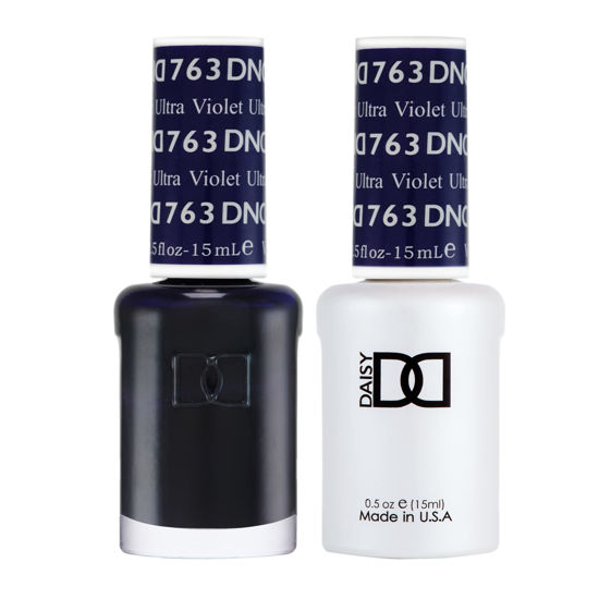 Picture of DND Gel Polish Set, Purple Collection, UV/LED Gel Polish and Air Dry Nail Lacquer, Matching Chip-Free Polish Duo, 763 Ultra Violet, 0.5 Fl Oz