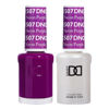 Picture of DND Gel Polish Set, Purple Collection, UV/LED Gel Polish and Air Dry Nail Lacquer, Matching Chip-Free Polish Duo, 507 Neon Purple, 0.5 Fl Oz