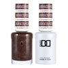 Picture of DND Gel Polish Set, Purple Collection, UV/LED Gel Polish and Air Dry Nail Lacquer, Matching Chip-Free Polish Duo, 696 Caramelized Plum, 0.5 Fl Oz