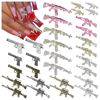 Picture of BBATT-HAPPY 30PCS Gun Nail Charms for Acrylic Nails,Gold Silver Alloy Nail Art Decoration, Nail Stones Nail Jewels Accessories for Nail Art Supplies Manicure Craft DIY