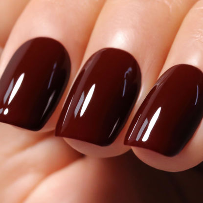 Picture of Ozzeal Gel Polish,1 Pcs 15ml Dark Maroon Red Gel Nail Polish Soak off LED UV Gel Nail Polish Art Starter Manicure Salon DIY Nail Gel Polish at Home for Girl Women