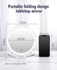 Picture of FASCINATE Magnifying Mirror 10X 1X Double Sided Magnification Makeup Vanity Mirror Rechargeable Lighted Mirror with 3 Color Lighting Modes Adjustable Rotation LED Vanity Desk Mirror